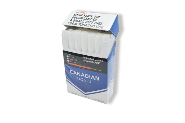 Canadian Lights Cigarettes Open Pack