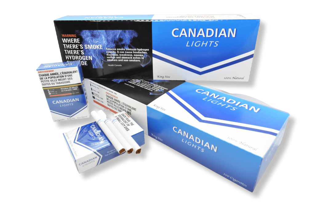 Canadian Lights Cigarettes Carton and packs