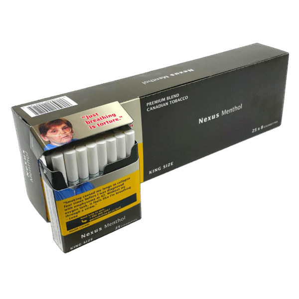 Nexus Menthol Carton and Displayed Packs